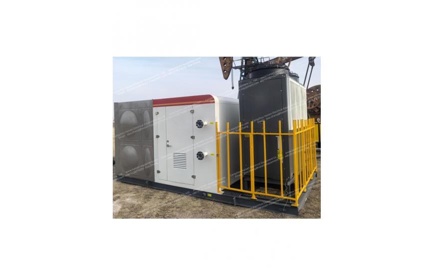 Specialized oilfield heat pump heating device