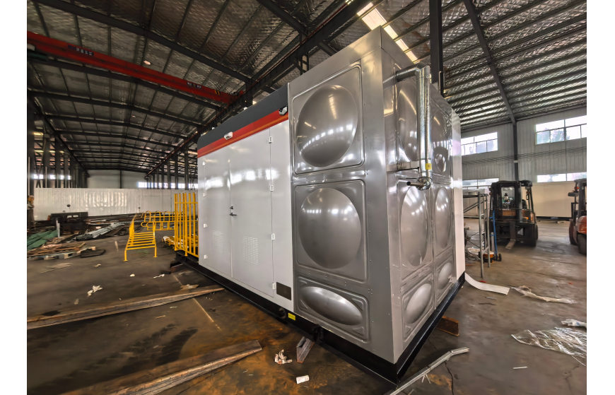 Specialized oilfield heat pump heating device